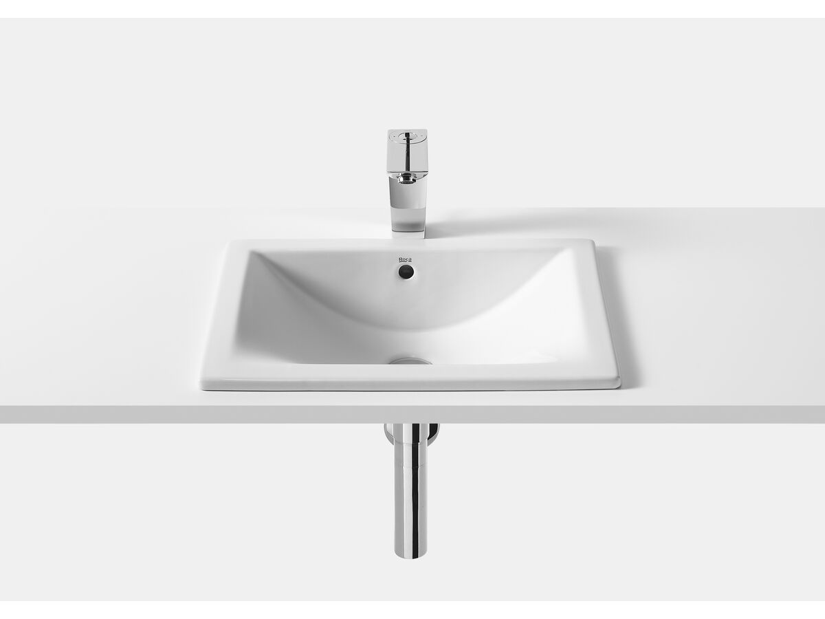 reece Roca Diverta Vanity Basin No Taphole 500mm x 380mm White