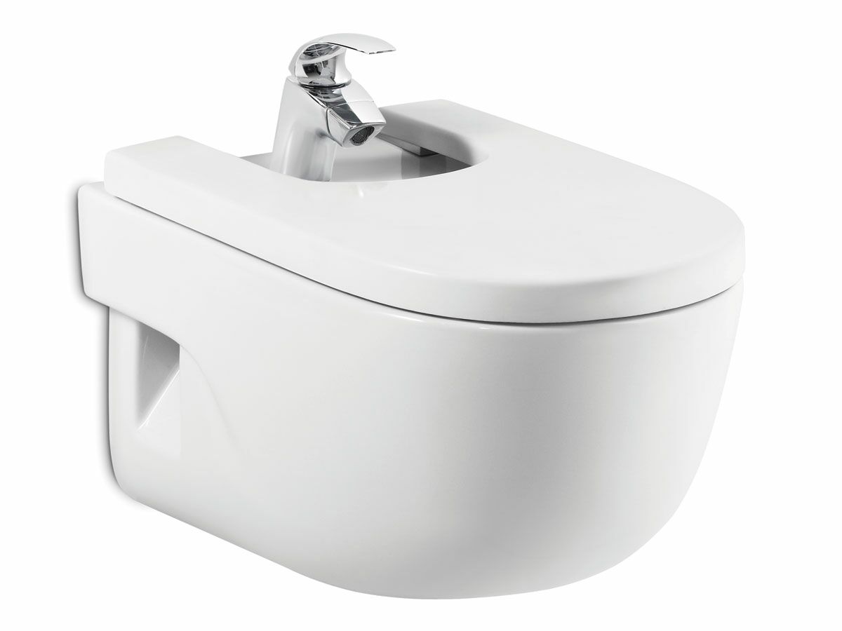 reece Roca Meridian Wall Bidet & Cover 560mm 1 Taphole White