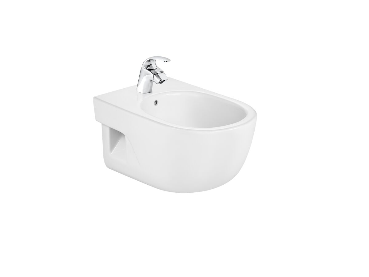 reece Roca Meridian Wall Hung Bidet 480mm 1 Taphole White