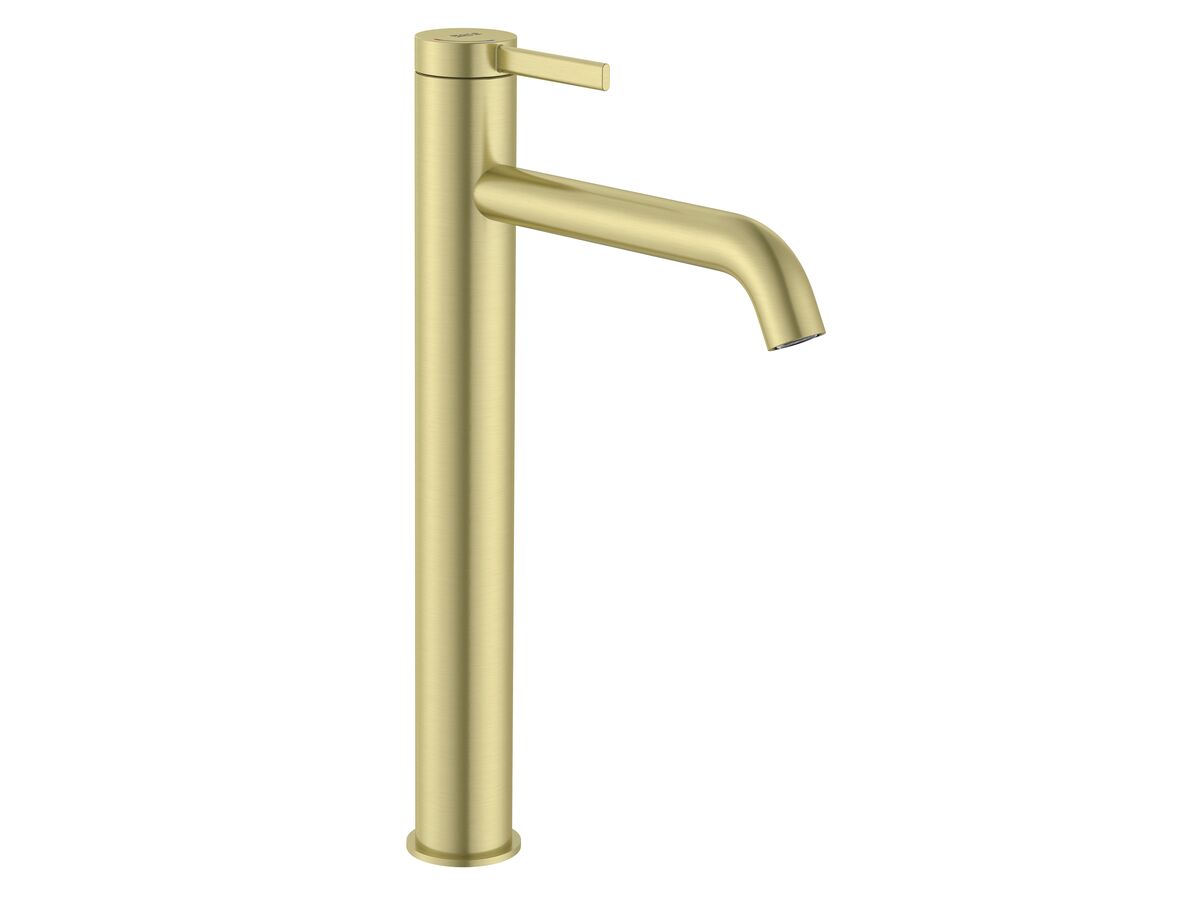reece Roca Ona Extended Basin Mixer Tap Brushed Brass (6 Star) Lead Free