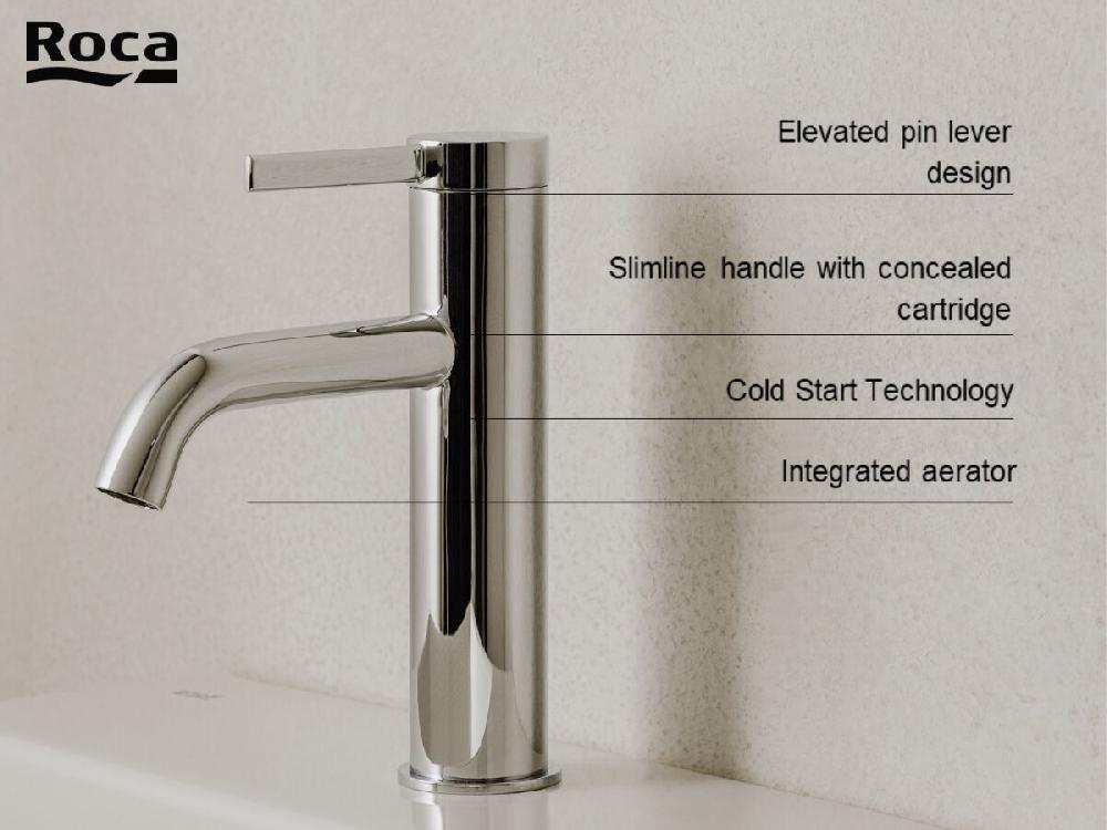 Reece Roca Ona Extended Basin Mixer Tap Matte White (6 Star) Lead Free