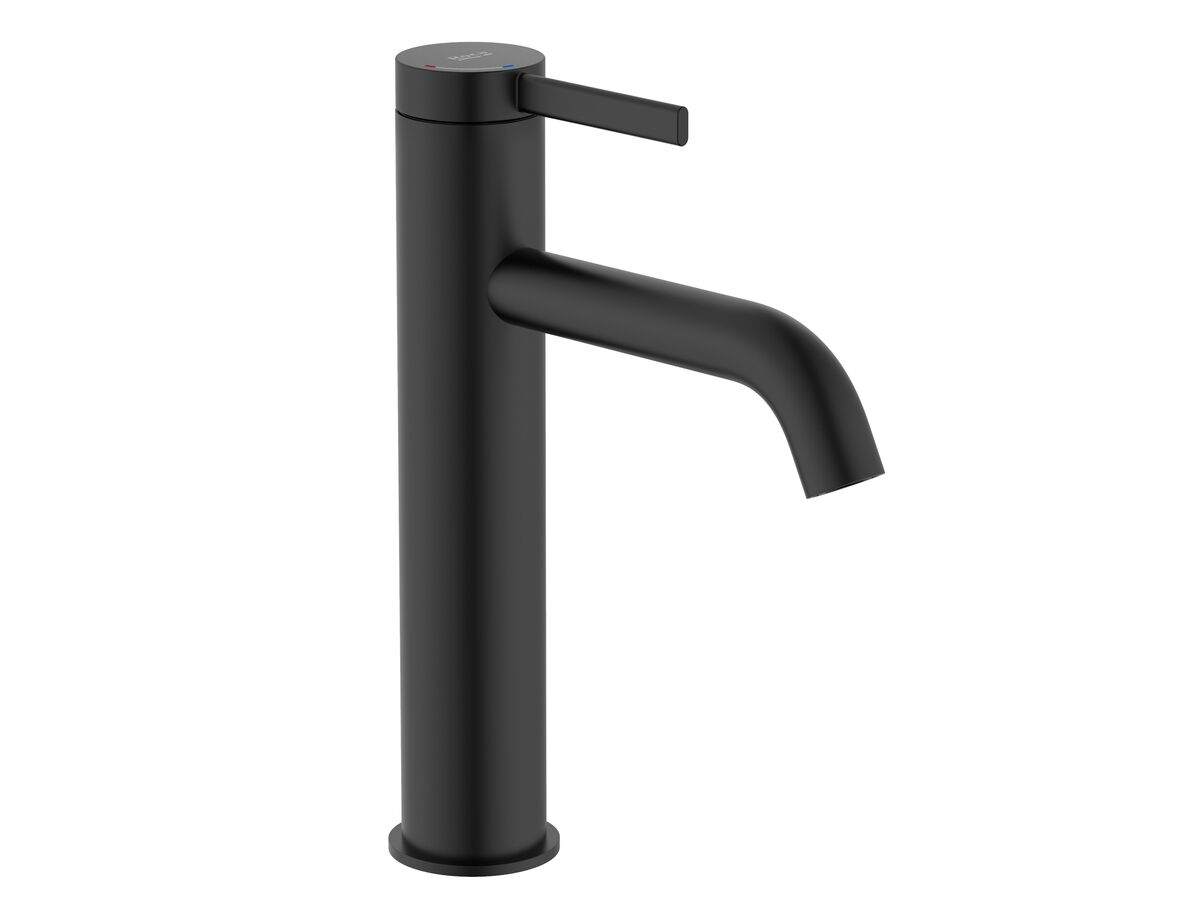 reece Roca Ona Medium Height Basin Mixer Tap Matte Black (6 Star) Lead Free