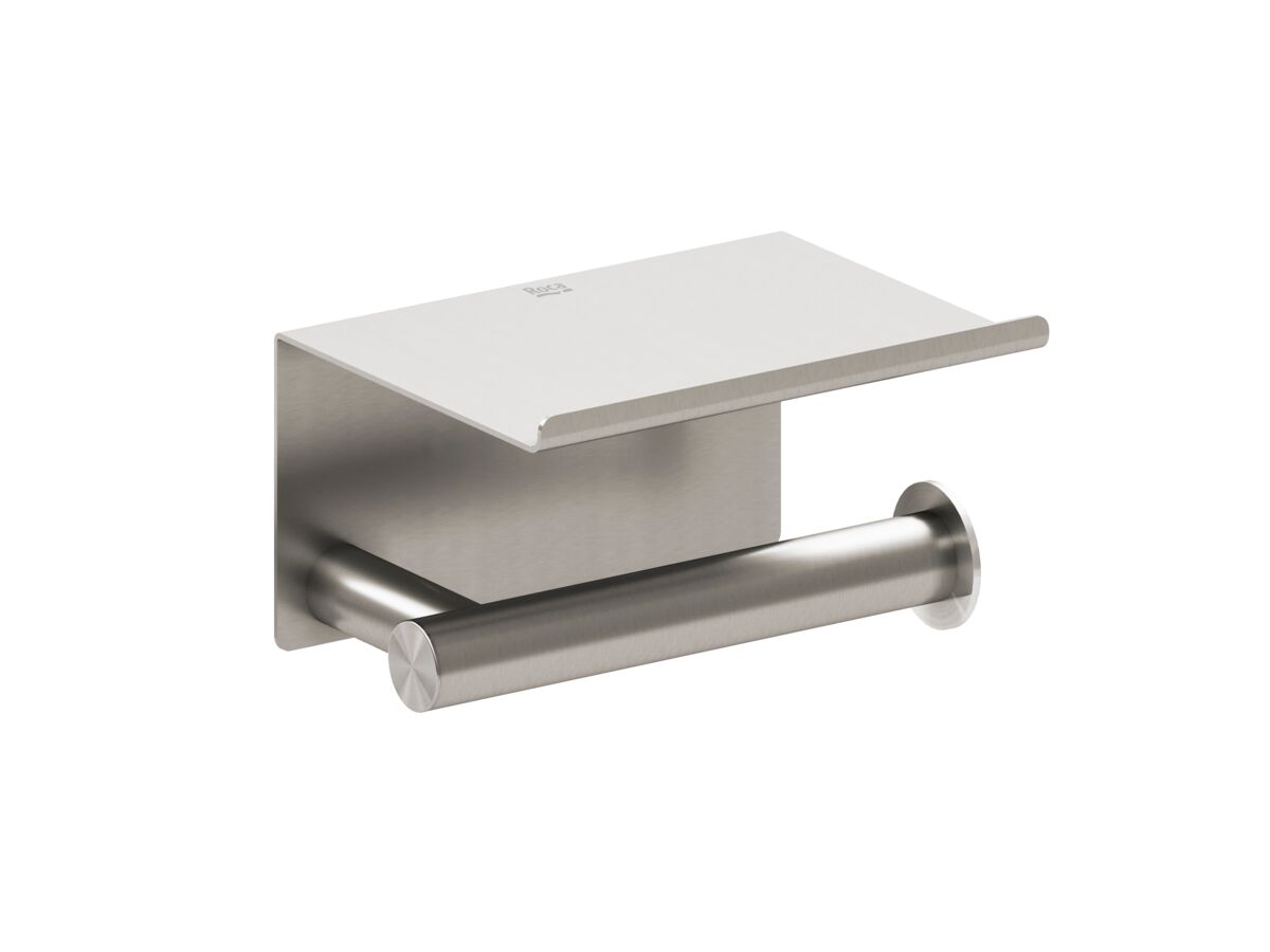 reece Roca Ona Toilet Roll Holder with Cover Brushed Nickel