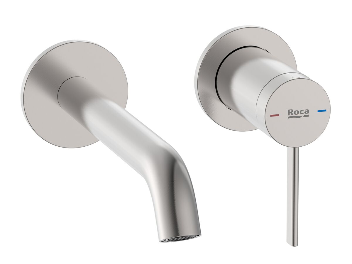 reece Roca Ona Wall Basin/Bath Mixer Tap Set Kit Brushed Nickel (6 Star) Lead Free