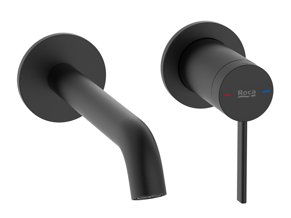 reece Roca Ona Wall Basin/Bath Mixer Tap Set Trimset Matte Black (6 Star) Lead Free