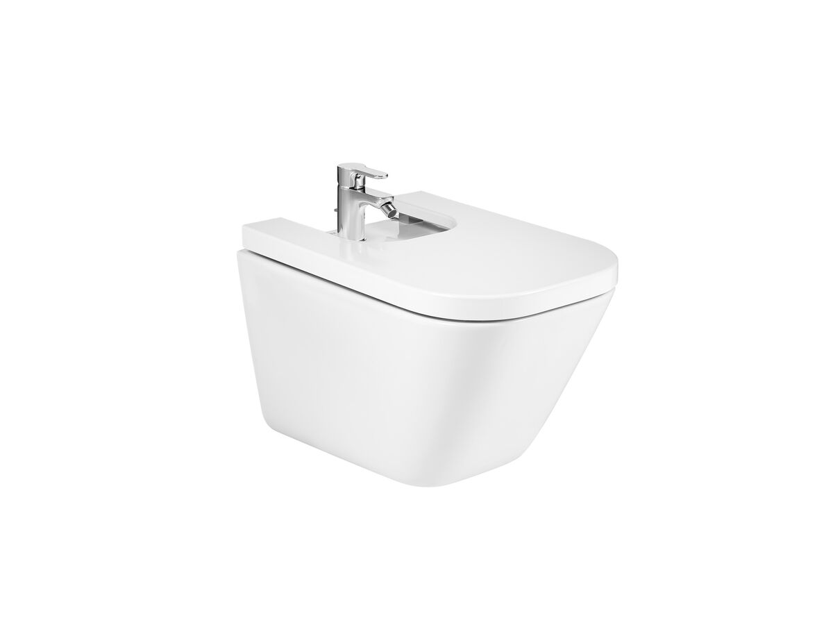 reece Roca The Gap Wall Hung Bidet & Cover 1 Taphole White