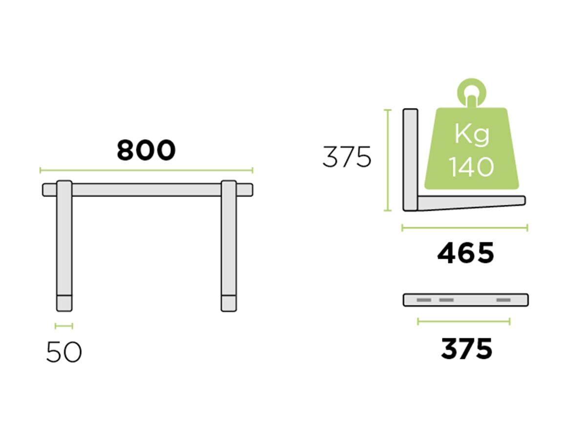 Reece Rodigas Air Conditioner Wall Bracket 140kg 465mm