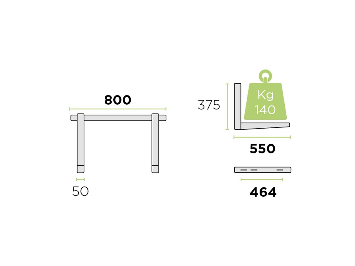 Reece Rodigas Air Conditioner Wall Bracket 140kg 550mm