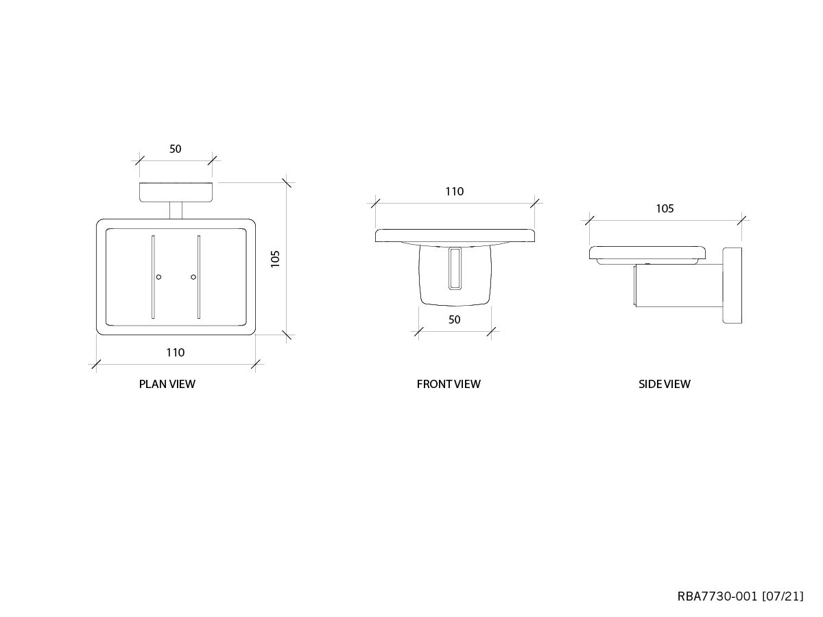 Reece Stainless Steel Soap Dish With Drain Holes Bright