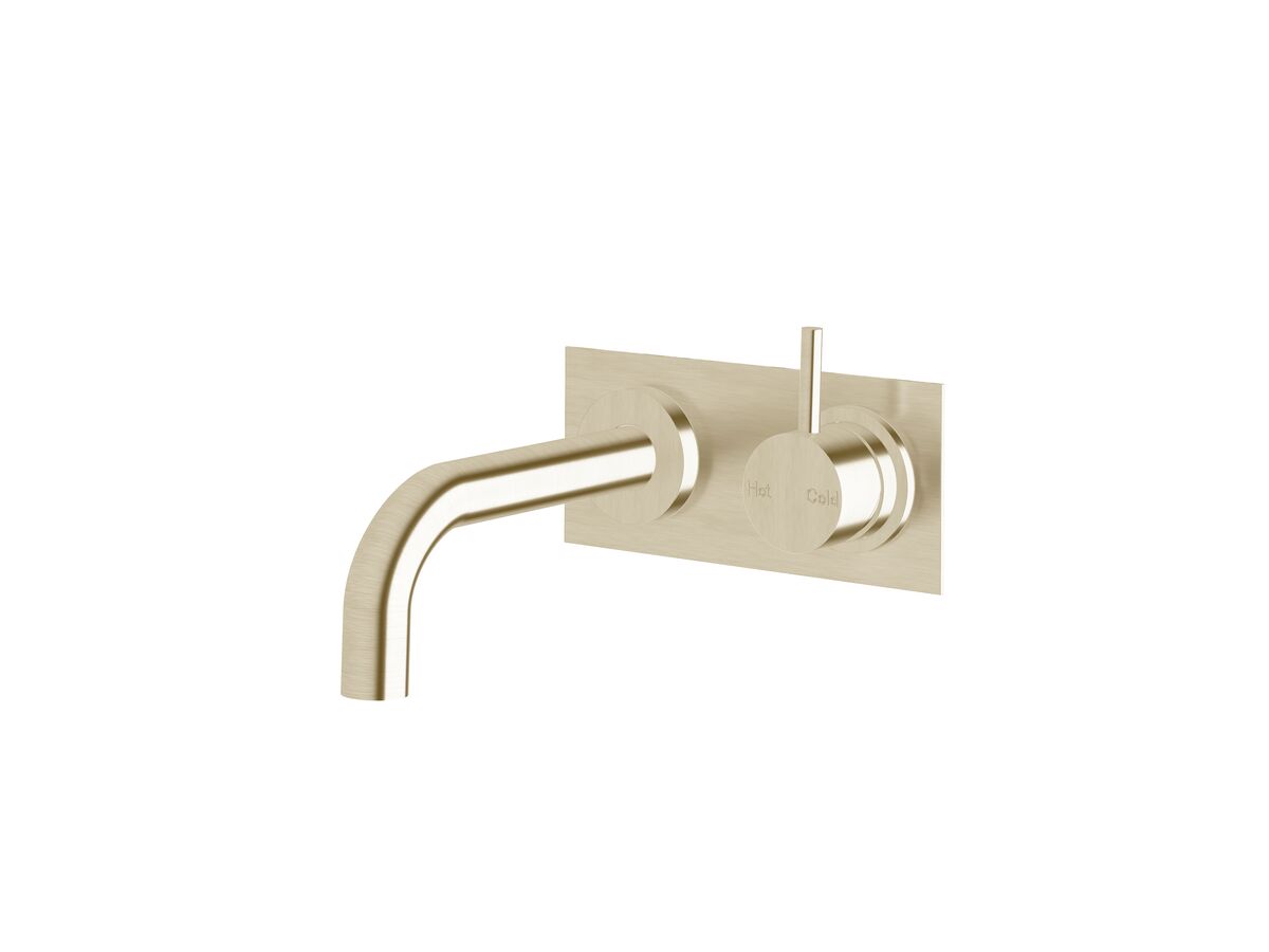 reece Sussex Scala 25mm Curved Bath Mixer Tap Outlet System Right Hand 160mm Outlet LUX PVD Brushed Platinum Gold