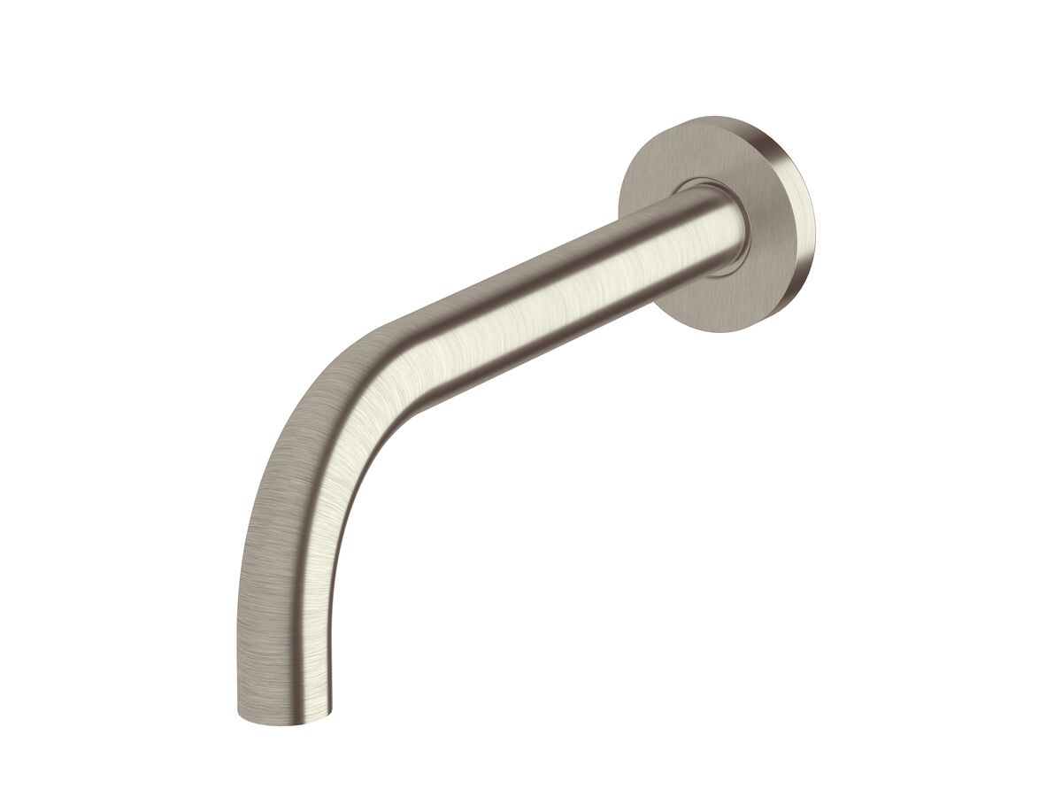reece Sussex Scala 25mm Curved Bath Outlet 200mm LUX PVD Brushed Oyster Nickel