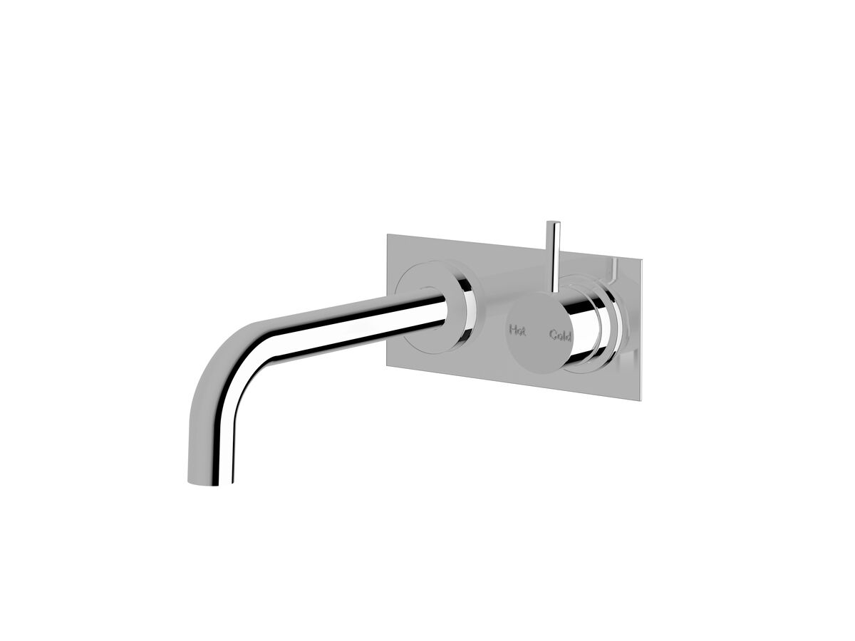 reece Sussex Scala 25mm Curved Wall Basin Mixer Tap System Right Hand Mixer Tap 250mm Outlet Chrome (6 Star)
