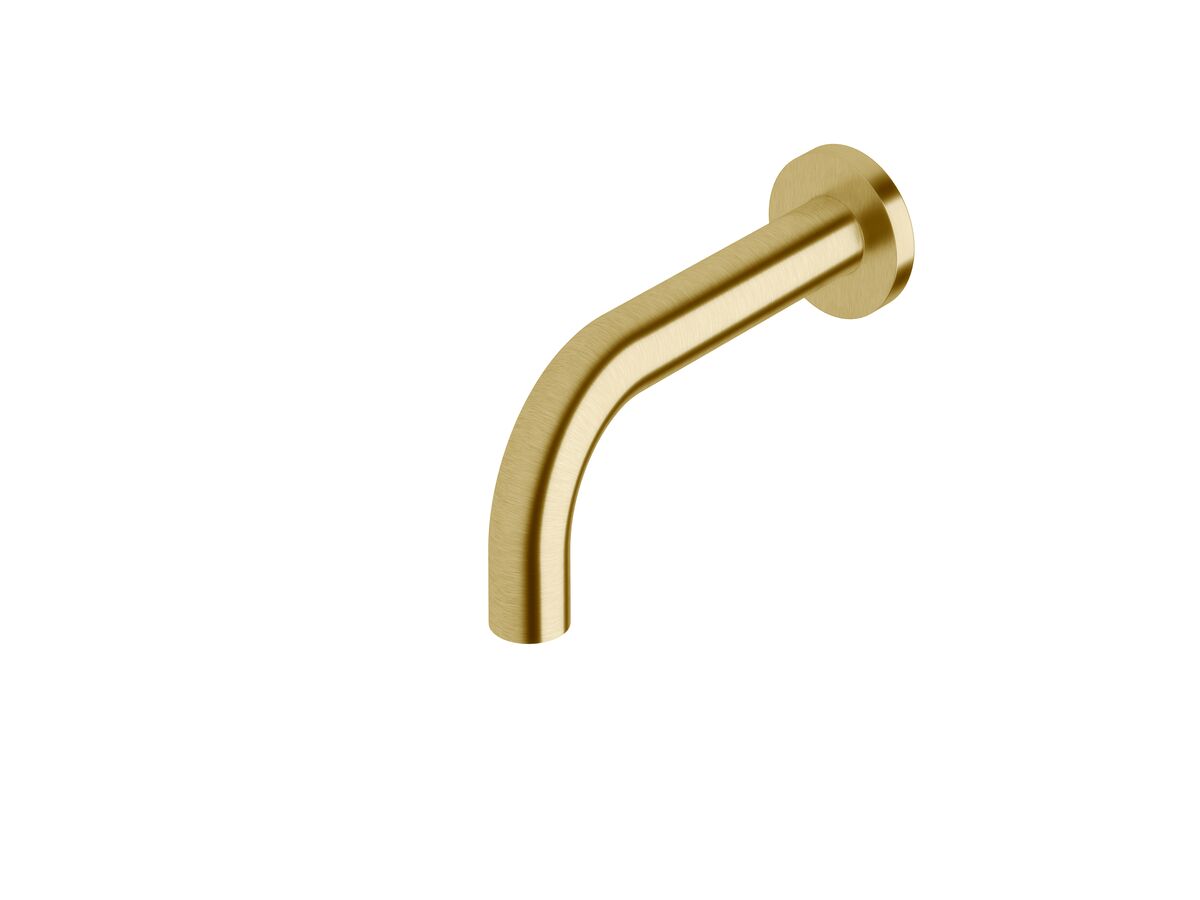 reece Sussex Scala 25mm Wall Outlet Curved 160mm LUX PVD Brushed Pure Gold (6 Star)