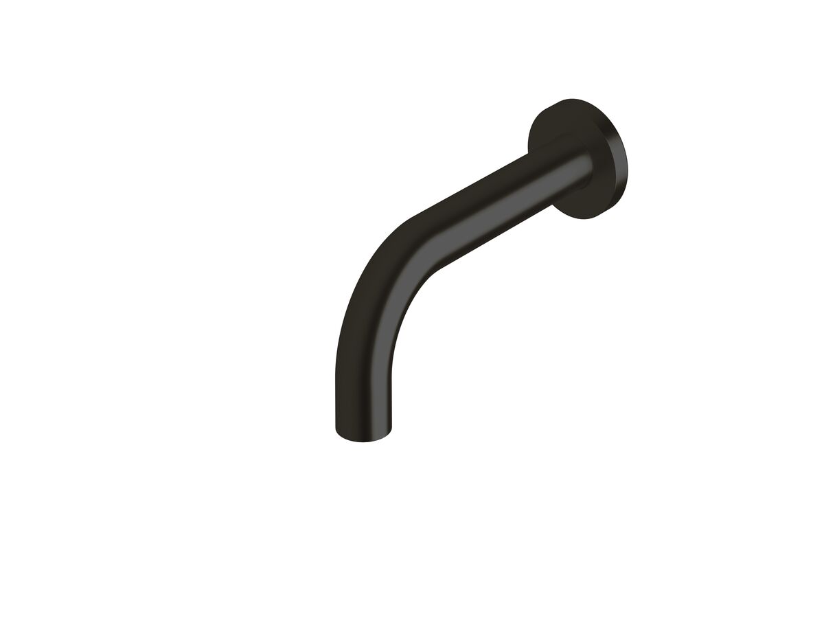 reece Sussex Scala 25mm Wall Outlet Curved 160mm LUX PVD Matte Opium Black (6 Star)