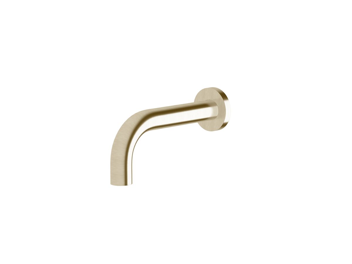 reece Sussex Scala 25mm Wall Outlet Curved 160mm LUX PVD Brushed Platinum Gold (6 Star)