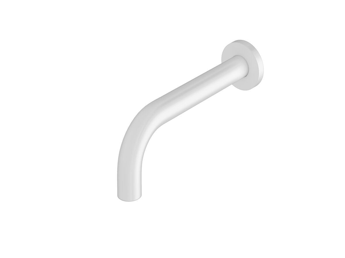 reece Sussex Scala 25mm Wall Outlet Curved 200mm Matte White (6 Star)