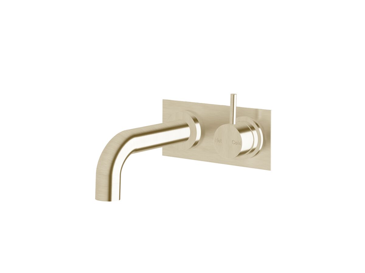 reece Sussex Scala 32mm Curved Bath Mixer Tap Outlet System Right Hand 160mm Outlet LUX PVD Brushed Platinum Gold