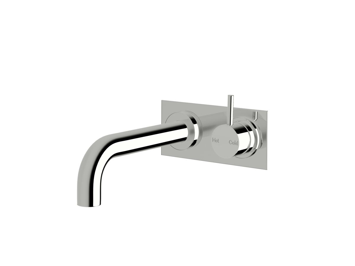 reece Sussex Scala 32mm Curved Wall Basin Mixer Tap System Right Hand Mixer Tap 200mm Outlet Chrome (6 Star)