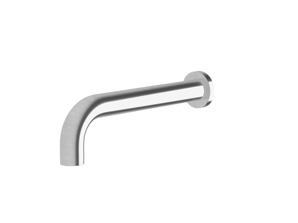 reece Sussex Scala 32mm Curved Wall Bath Outlet 250mm Satin Chrome