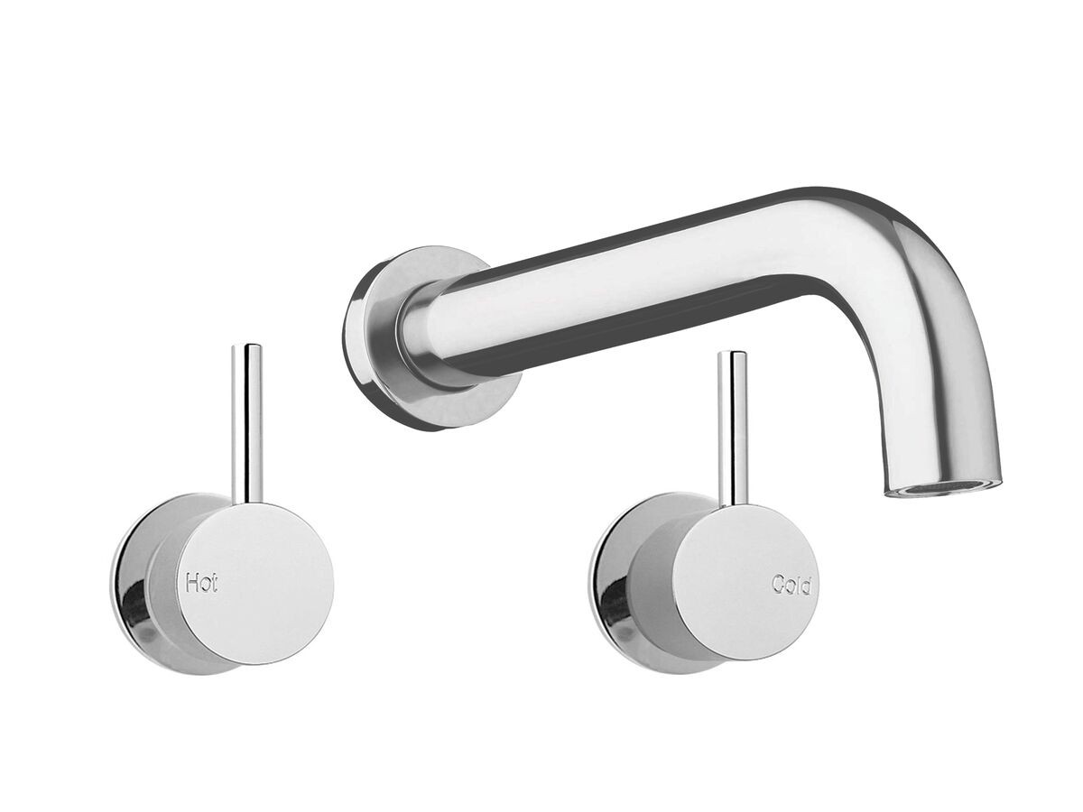 reece Sussex Scala 32mm Wall Basin Set Curved 200mm Chrome (6 Star)