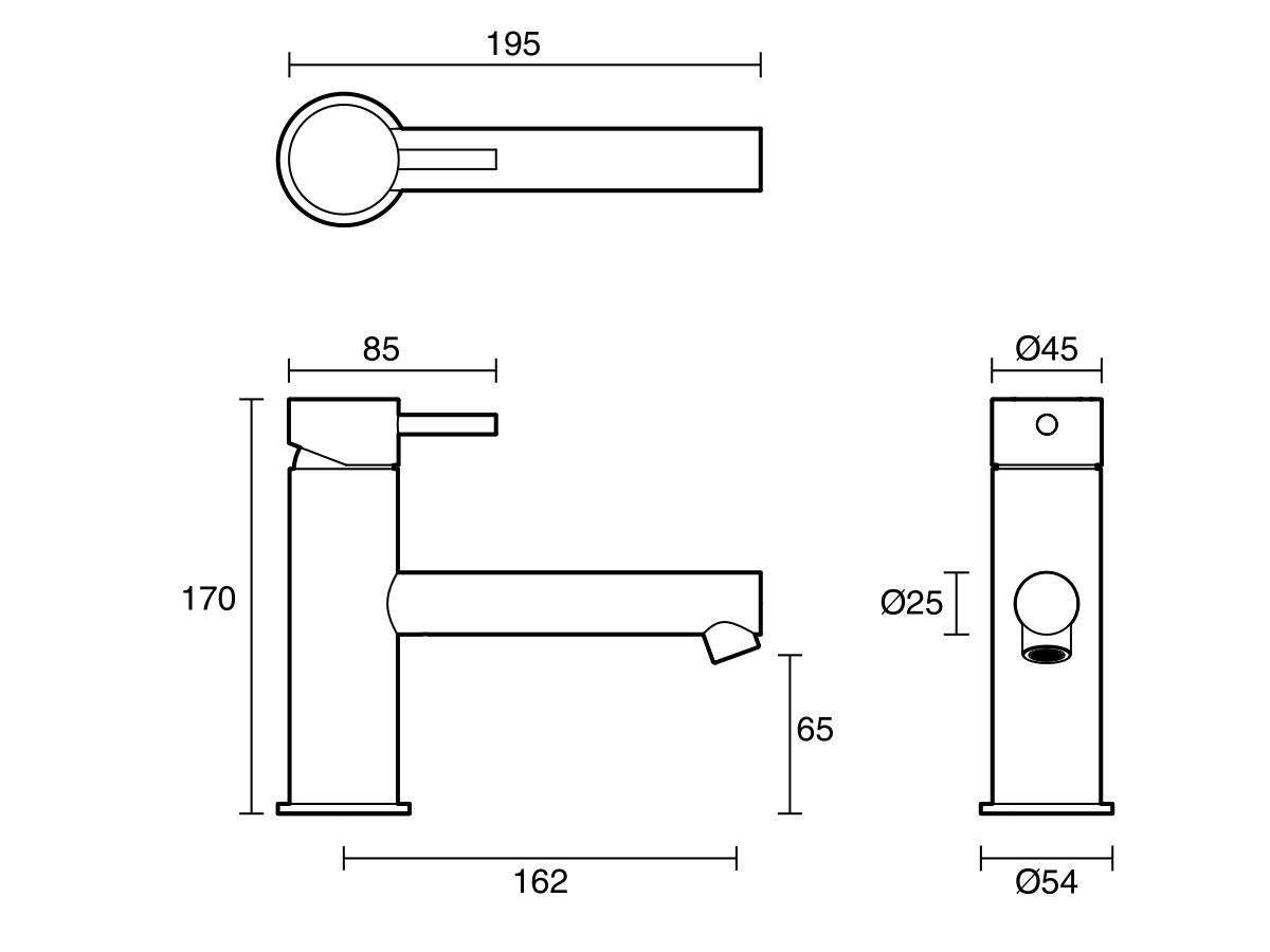 Reece Sussex Scala Basin Mixer Tap With 150mm Outlet LUX PVD Brushed Platinum Gold (5 Star)