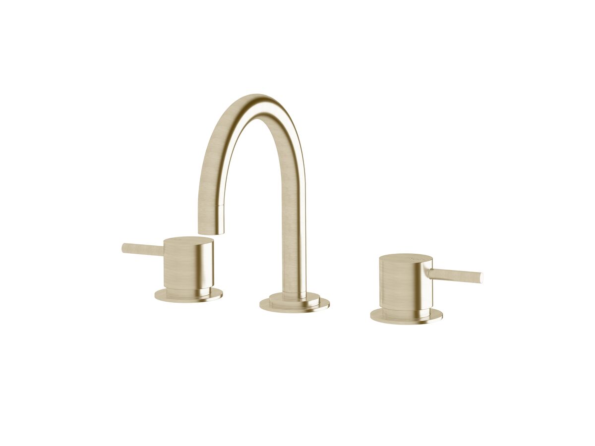 reece Sussex Scala Basin Set Curved LUX PVD Brushed Platinum Gold (5 Star)