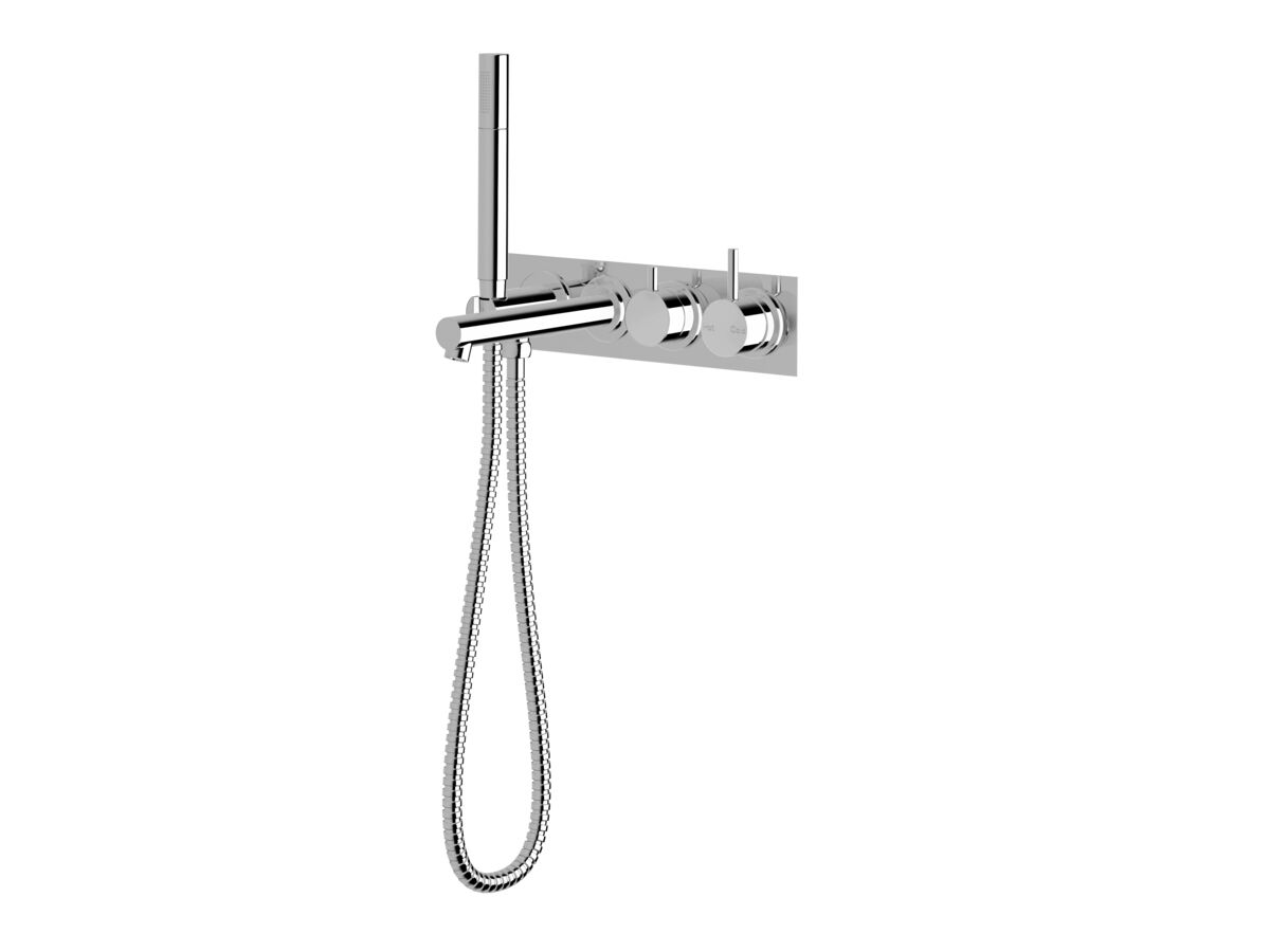 reece Sussex Scala Bath Mixer Tap / Diverter System 200mm Outlet Right Hand Operation with Handshower Chrome (3 Star)