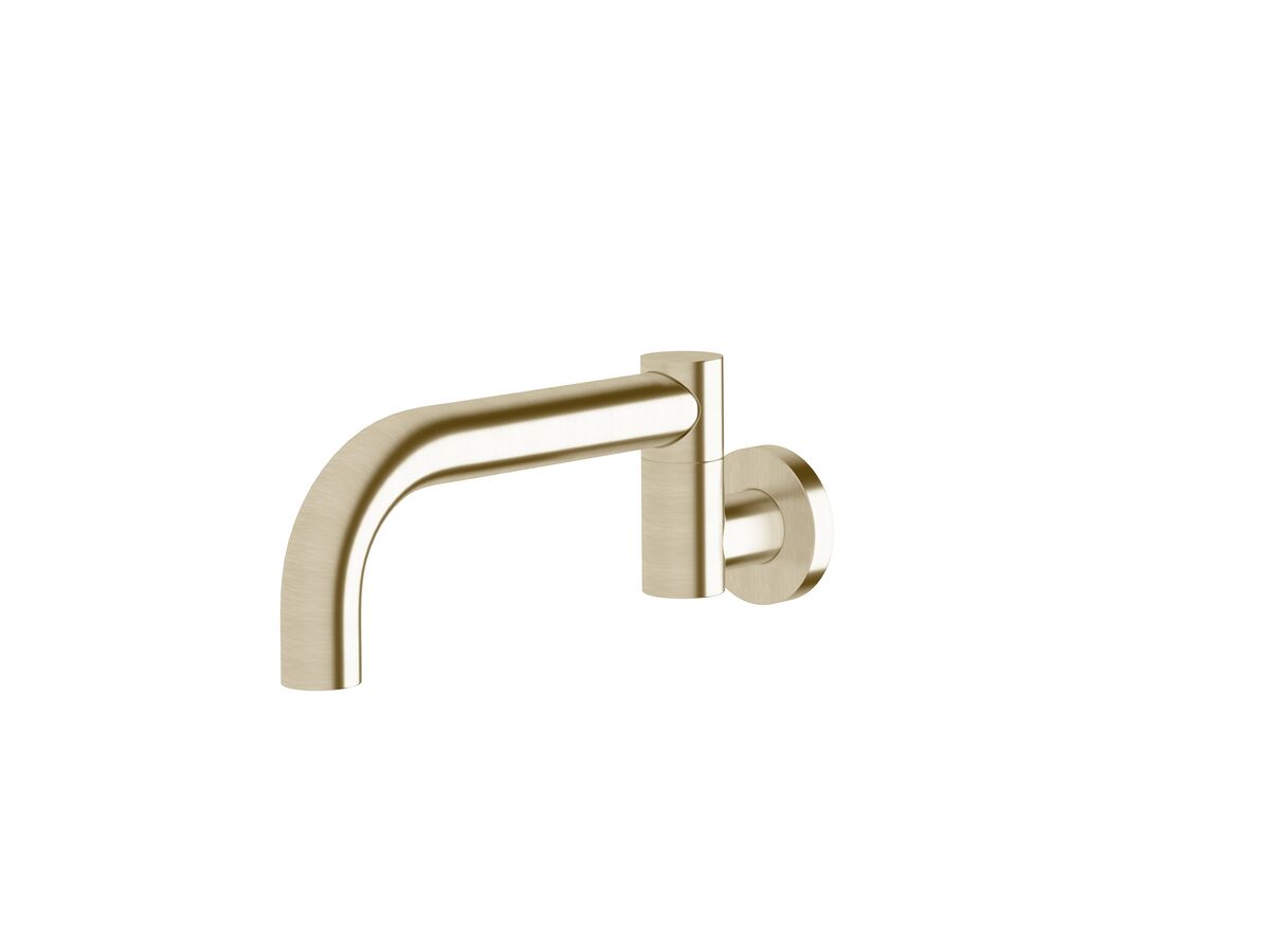 reece Sussex Scala Bath Outlet Swivel Curved 210mm LUX PVD Brushed Platinum Gold