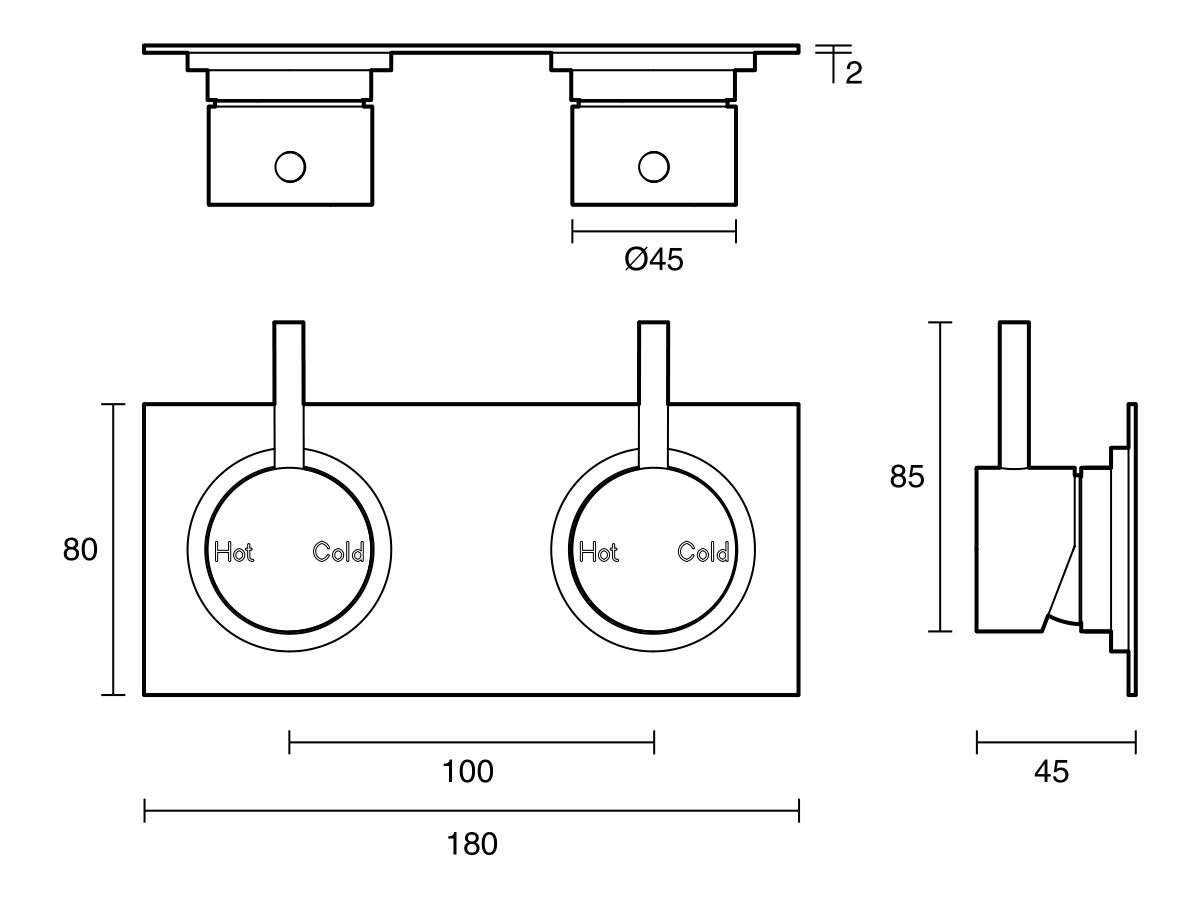 Reece Sussex Scala Dual Mixer Tap With Master Fit System Chrome
