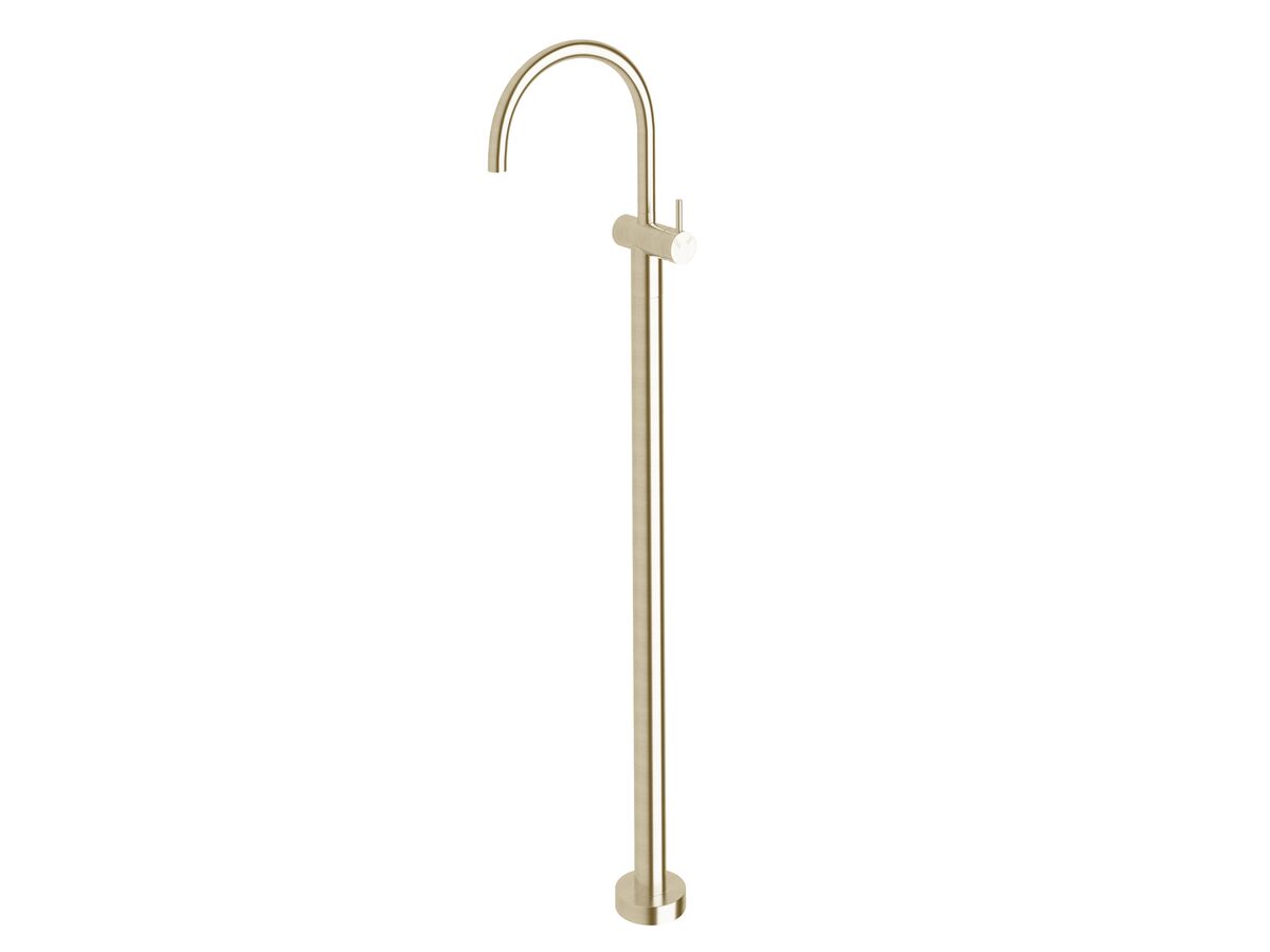 reece Sussex Scala Floor Mounted Basin Mixer Curved Outlet Trimset LUX PVD Brushed Platinum Gold (5 Star)