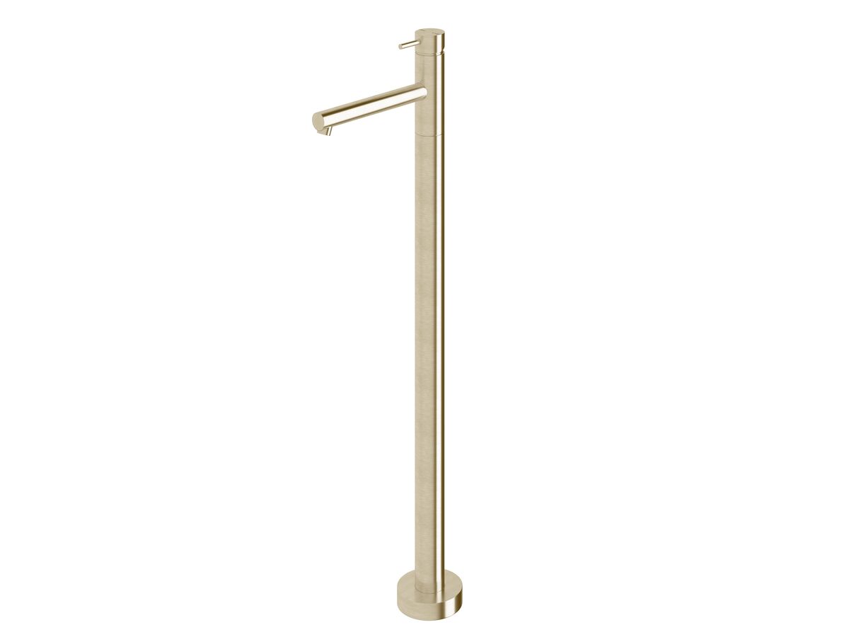 reece Sussex Scala Floor Mounted Bath Mixer Tap 200mm Outlet Trimset LUX PVD Brushed Platinum Gold