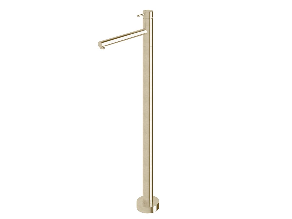reece Sussex Scala Floor Mounted Bath Mixer Tap 250mm Outlet Trimset LUX PVD Brushed Platinum Gold