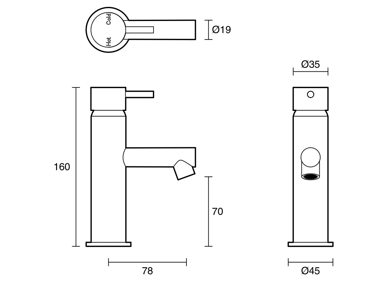 Reece Sussex Scala Mini Basin Mixer Tap Chrome (5 Star)