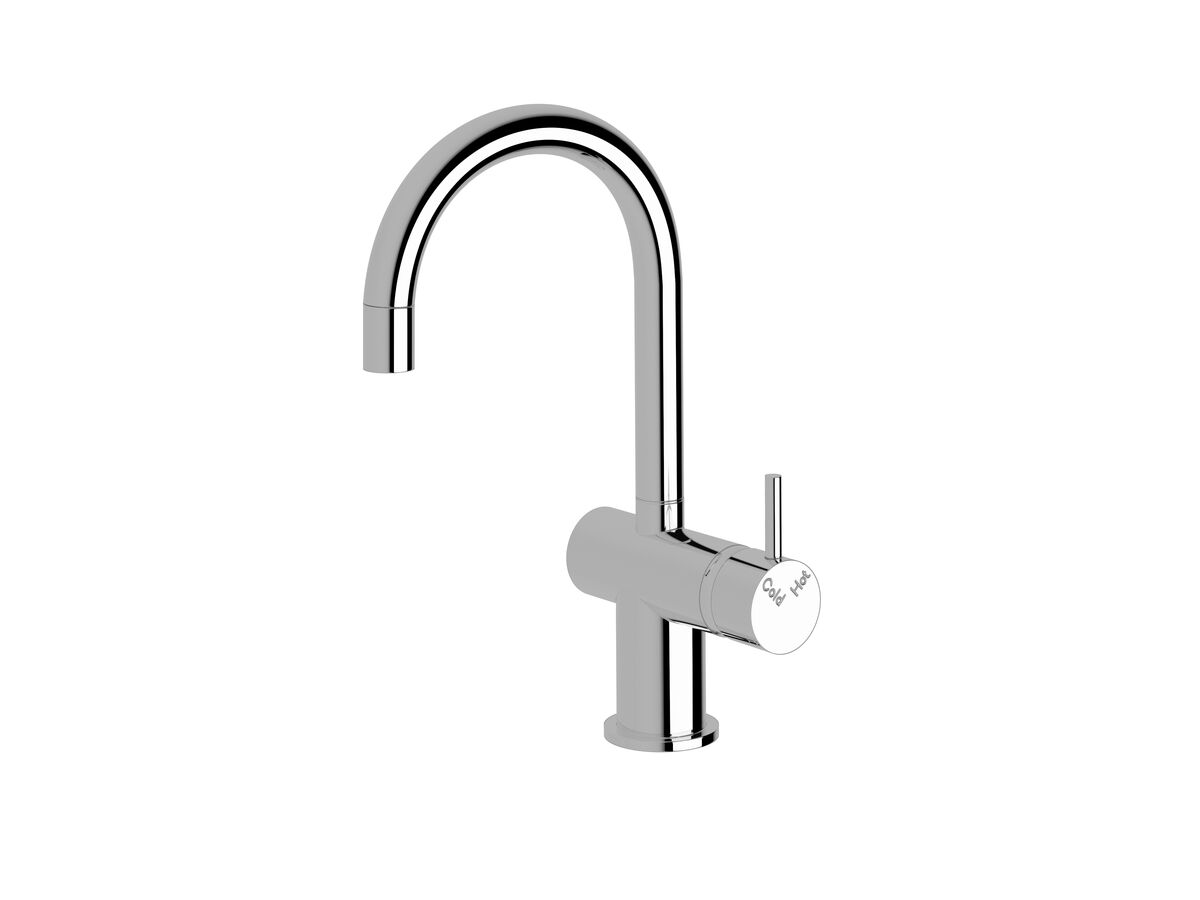 reece Sussex Scala Mini Basin / Sink Mixer Tap Small Curved Right Hand Chrome (5 Star)