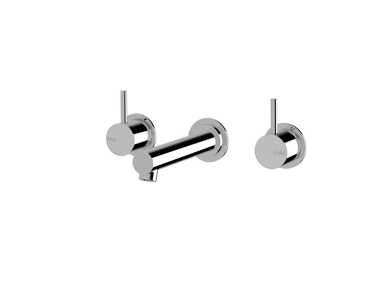 reece Sussex Scala Straight Wall Basin Set with 160mm Outlet Chrome (6 Star)