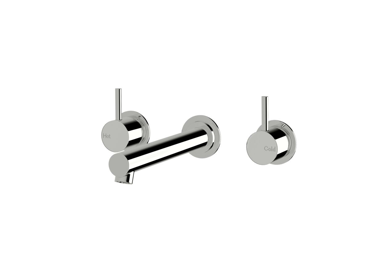 reece Sussex Scala Straight Wall Basin Set with 200mm Outlet Chrome (6 Star)