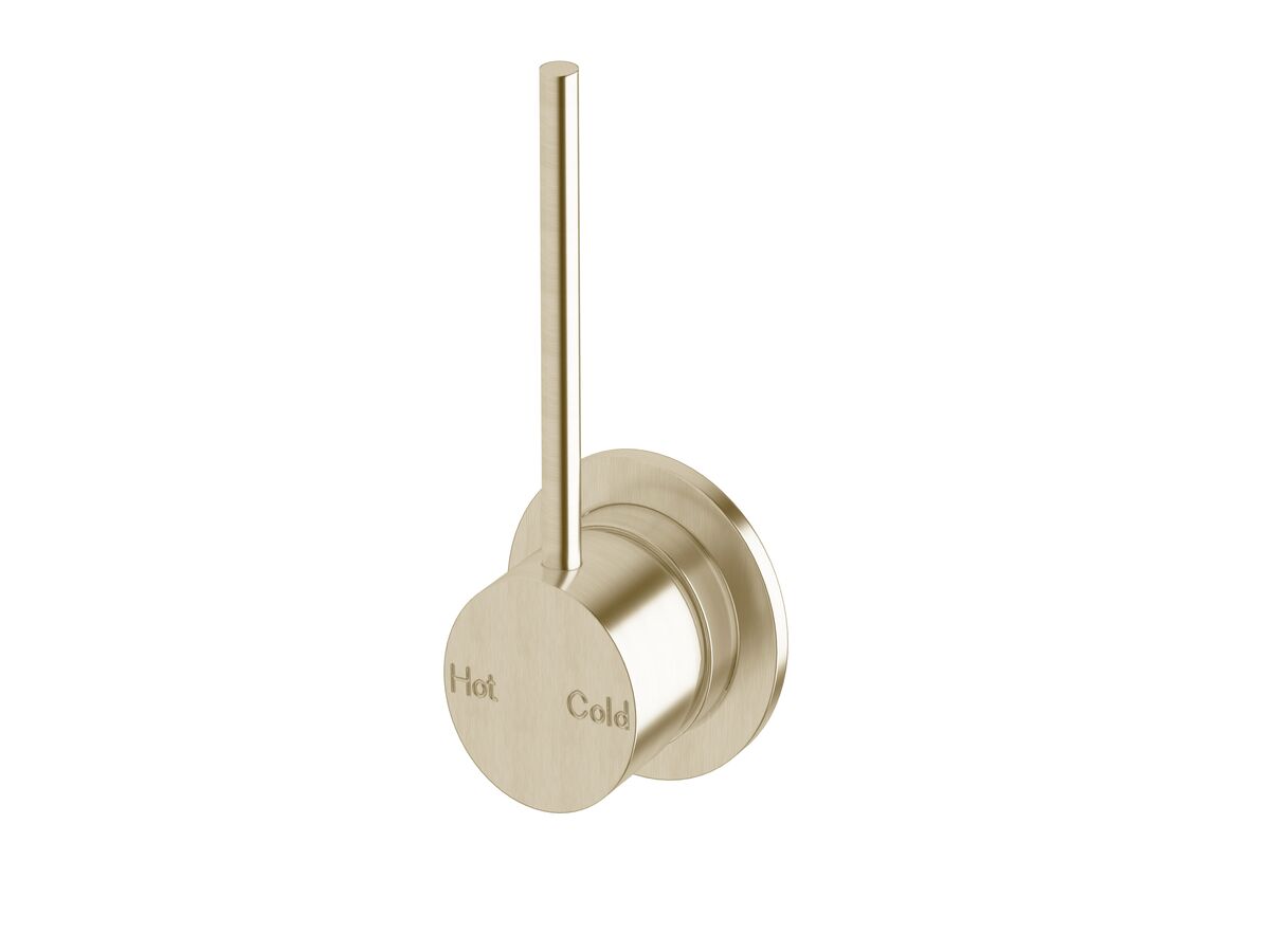 reece Sussex Scala Wall Mixer Tap with 100mm Extension Pin LUX PVD Brushed Platinum Gold