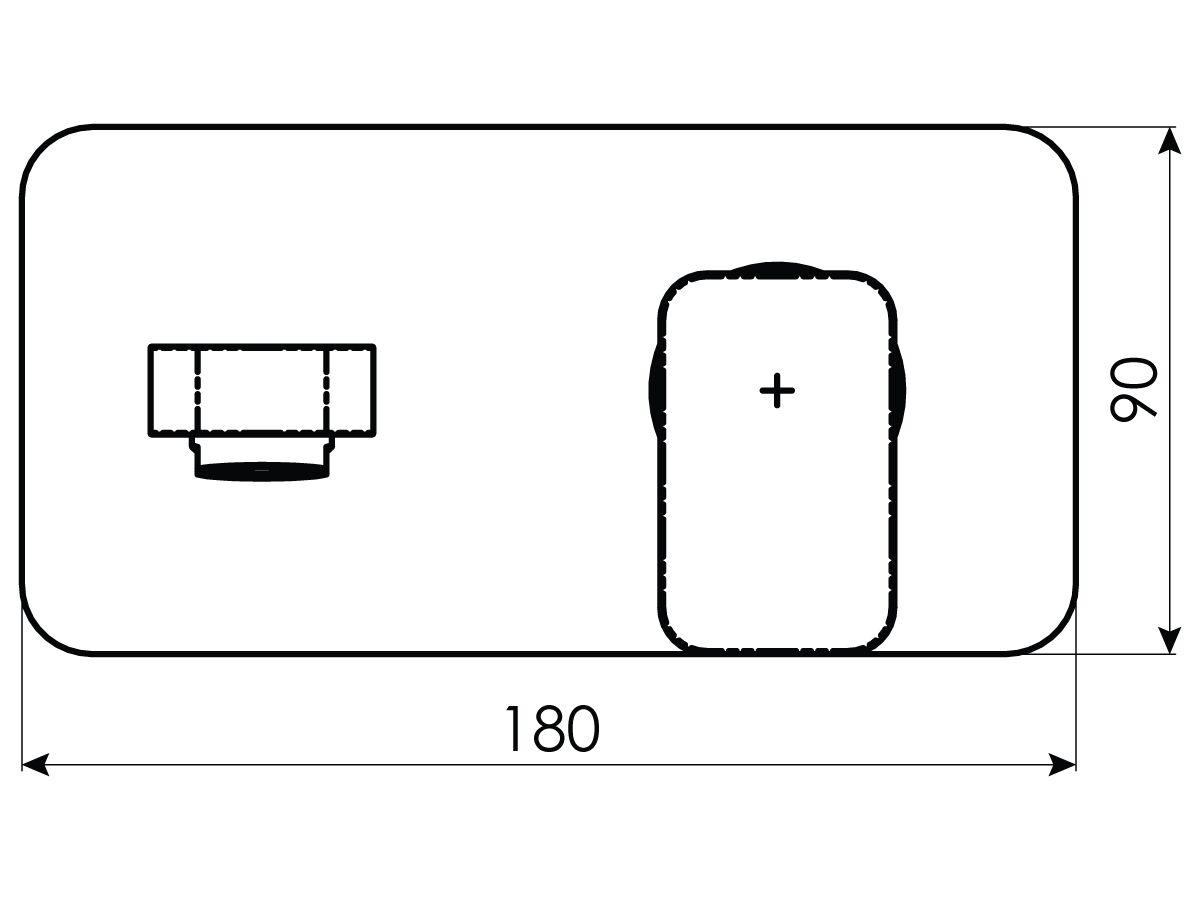 Reece Teknobili Loop Wall Basin Mixer Tap Set Chrome (5 Star)