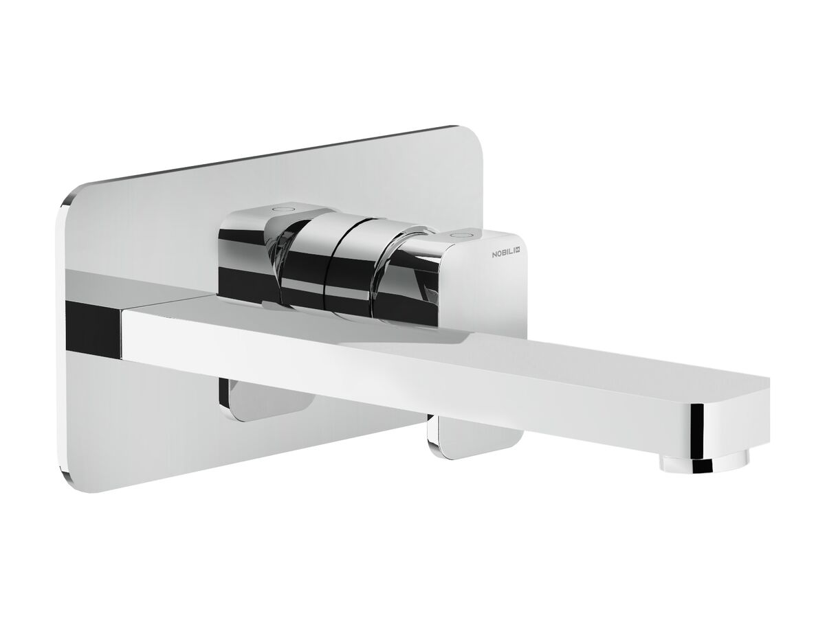 reece Teknobili Loop Wall Bath Mixer Tap Set 200mm Chrome