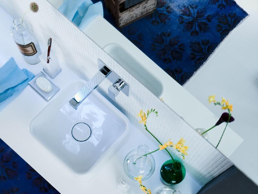 Reece Teknobili Solido F Wall Basin Mixer Tap Set 200mm Chrome (5 Star)