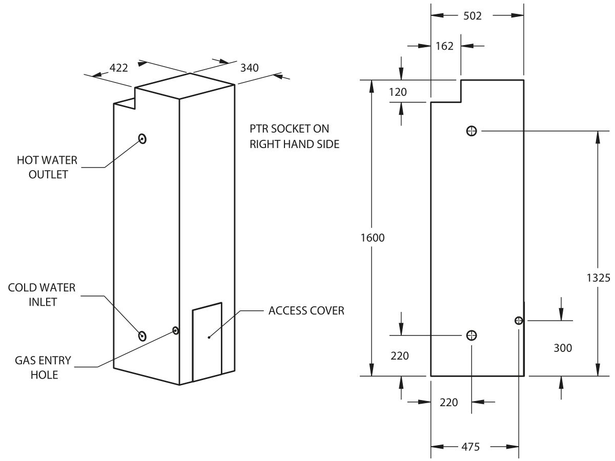 Reece Thermann 4 Star 135L Natural Gas Hot Water System