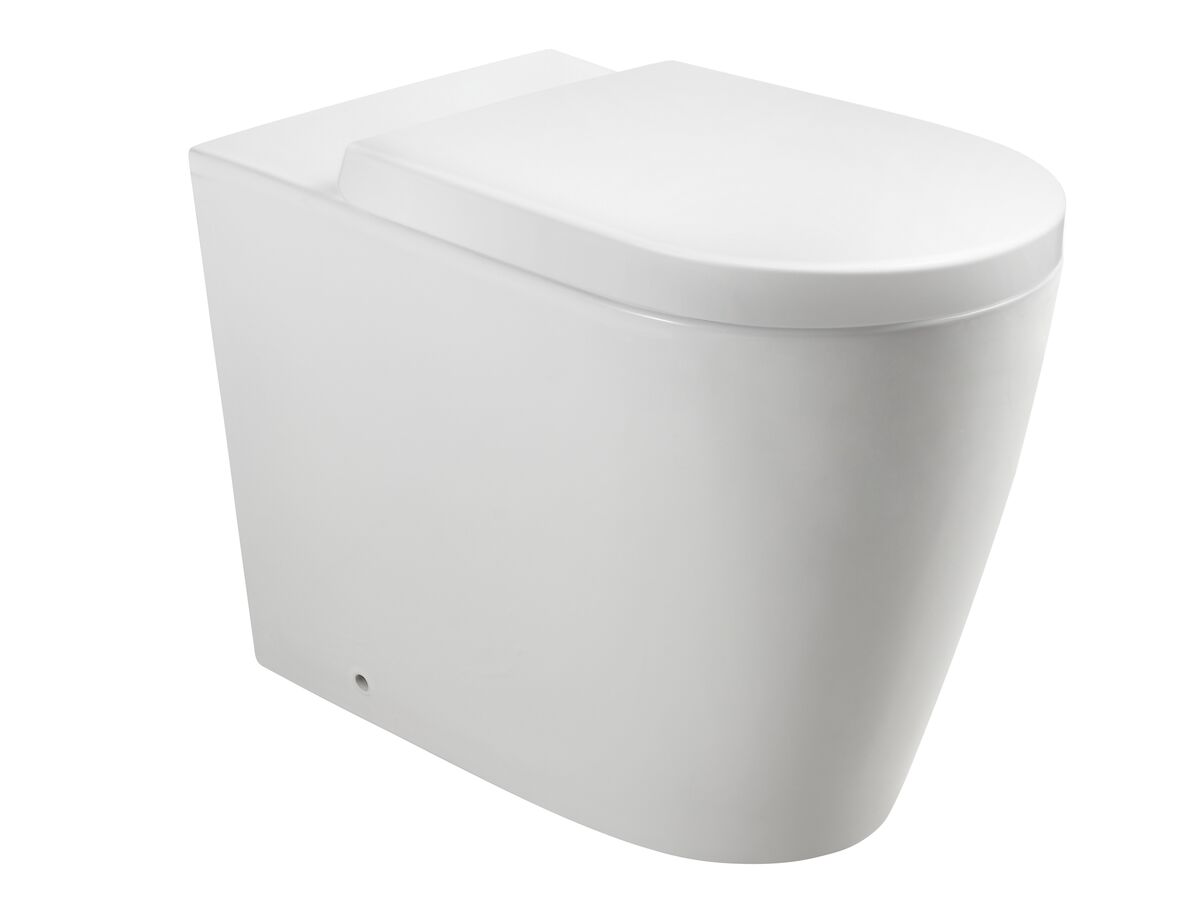 reece Wolfen Ambulant Back to Wall Rimless Pan with Double Flap Seat White (4 Star)