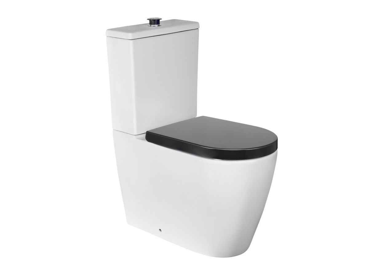 reece Wolfen Ambulant Close Coupled Back to Wall Rimless Toilet Suite Double Flap Grey (4 Star)