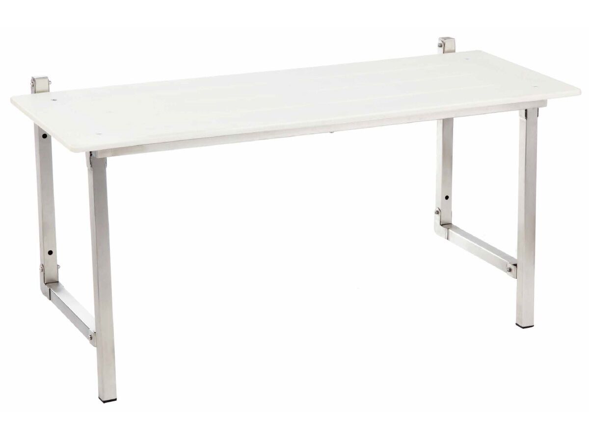 reece Wolfen Folding Shower Seat 960mm Stainless Steel & White