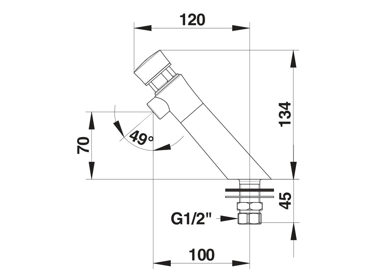 Reece Wolfen Timed Flow Basin Tap (Cold) 7 Seconds (6 Star)