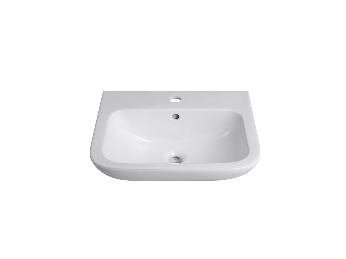 Reece Wolfen Wall Basin 500 X 420 X 190mm With Overflow & Fixings 1 Taphole White