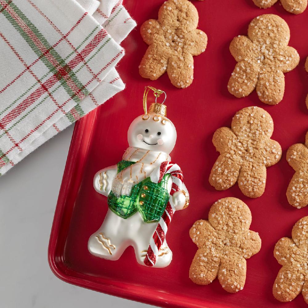 Reed & Barton 2025 Retro Blown Glass Gingerbread Ornament