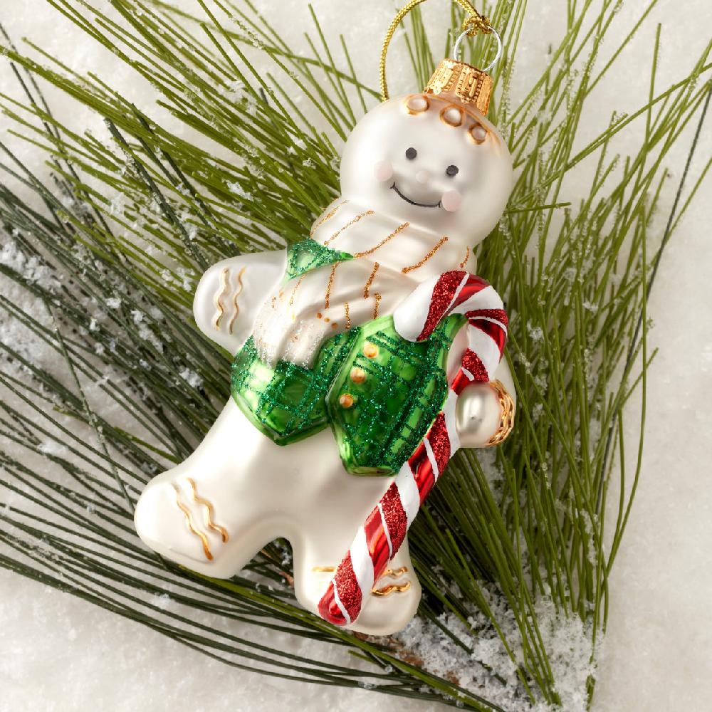 Reed & Barton 2025 Retro Blown Glass Gingerbread Ornament