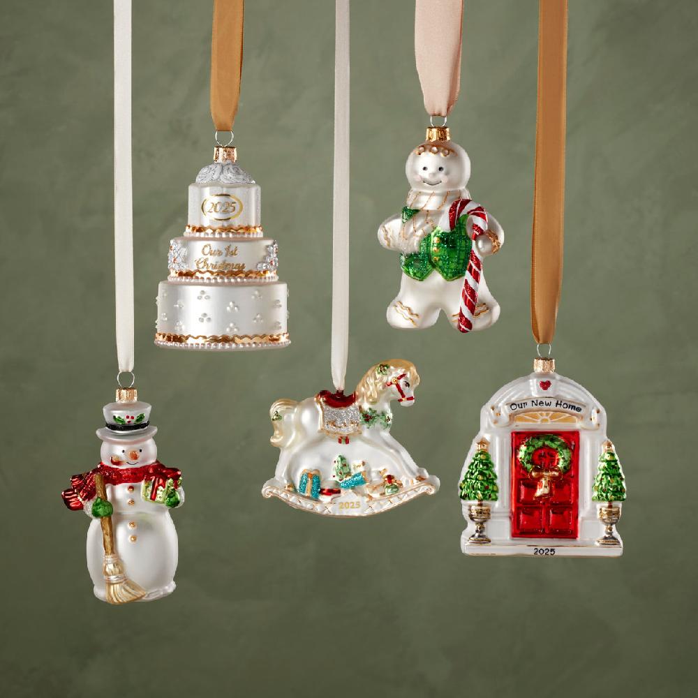Reed & Barton 2025 Retro Blown Glass Our 1st Christmas Ornament