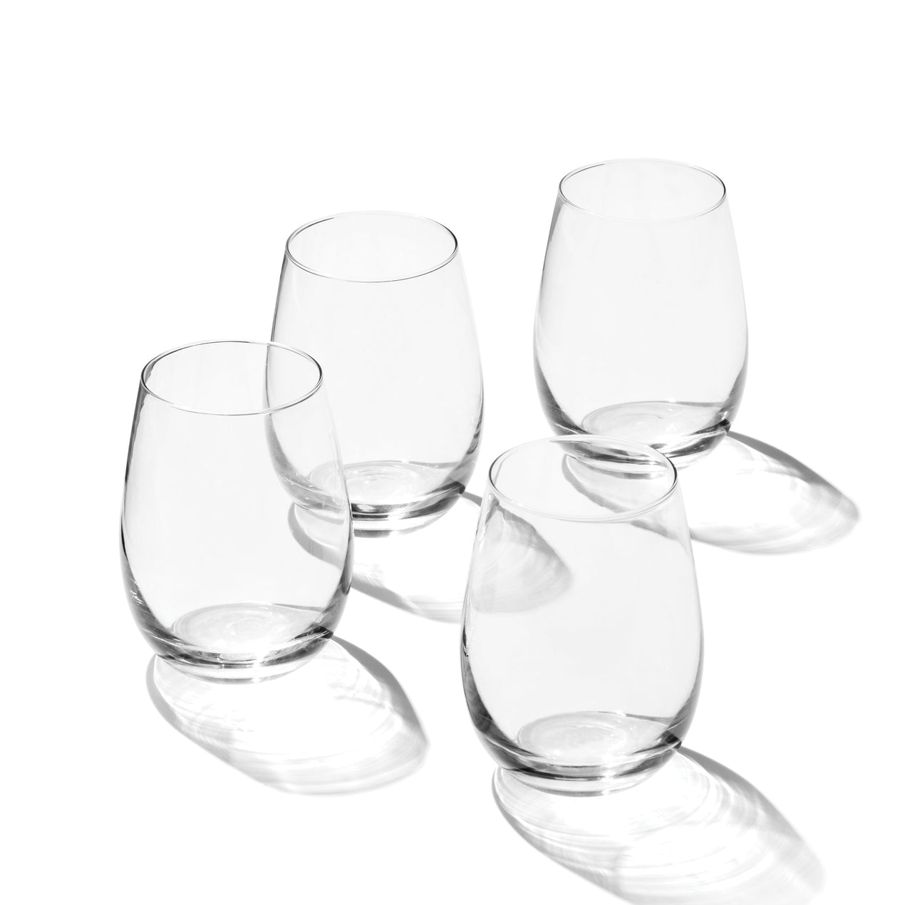 Reed & Barton 5 O'Clock Stemless Wine Glasses - Set Of 4
